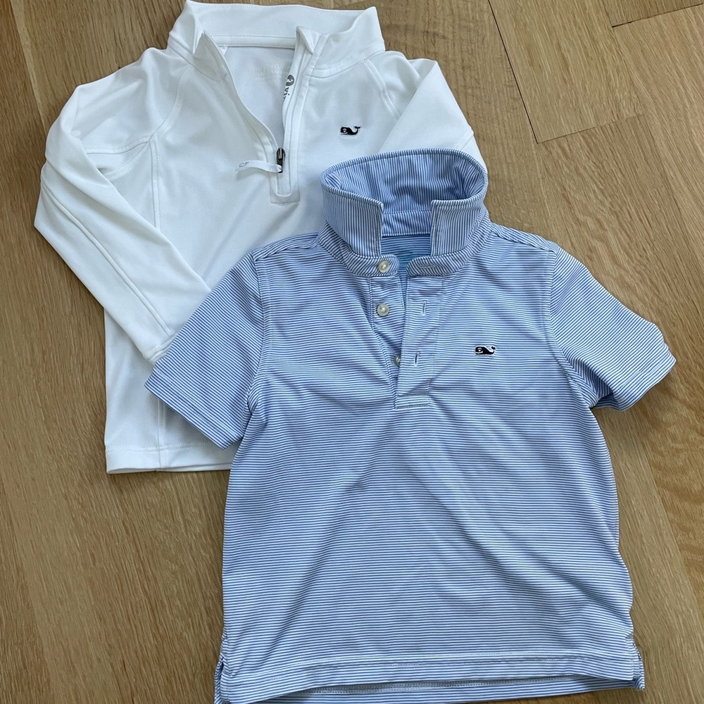 Vineyard Vines performance polo shirt and pullover, size 3T.